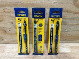 IRWIN Lot of 3- Black Oxide Bits