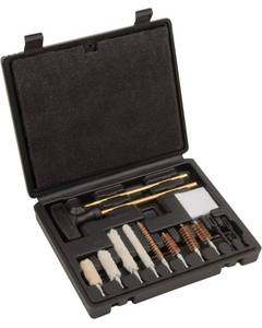 Allen Company Krome Modern Sporting Rifle Cleaning Kit, 22, 223, 30, & .308 Cal. - Brass Jags - Slotted Tips - Rods - Brushes - Cleaning Rope, 17-Pieces, Black