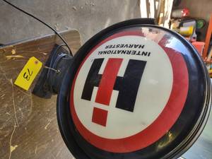 lot 74 image: International Harvester Sign, Light...