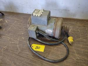lot 80 image: Baldor 1.5 hp. Single Phase Motor, ...