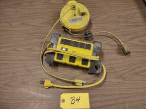 lot 84 image: Cord Reel & Outlet Strip...