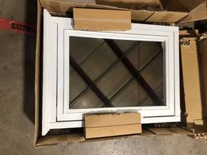 Home Decorators Collection Fremont 24 in. W x 30 in. H Rectangular Wood Framed Wall Bathroom Vanity Mirror in White  Customer Returns See Pictures