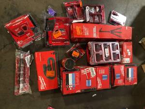 Lot of Assorted Milwaukee Tools and Hardware Various Models and Conditions   Customer Returns See Pictures