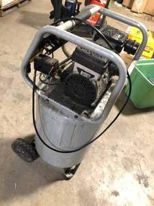 Husky 20 Gal. Vertical Electric-Powered Silent Air Compressor For Parts Customer Returns See Pictures