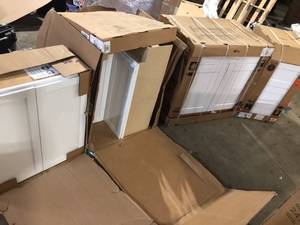 Lot of Assorted Kitchen Cabinets Various Models and Conditions Customer Returns See Pictures