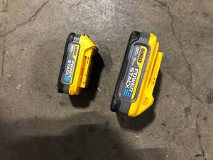 Lot of 2 Dewalt Batteries Various Sizes and Conditions  Customer Returns See Pictures