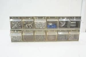lot 43 image: Small Parts Organizers with Variety of nuts and bolts