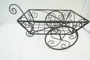 lot 56 image: Black Flower Pot Cart
