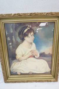 lot 65 image: Girl Holding Hands Picture
