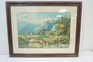 lot 93 image: IndiansCowsMountains Picture