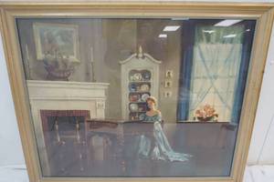 lot 103 image: Lady & Piano Print By M. Dillot