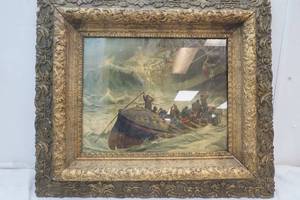lot 107 image: Sinking Ship (Wooden Frame)
