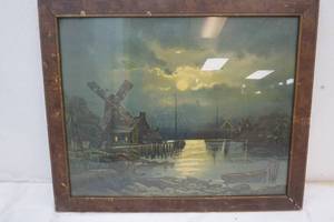 lot 116 image: Dutch Windmill Print