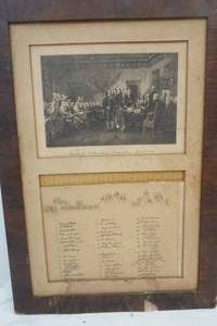 lot 119 image: Declaration of Independence picture with Several names