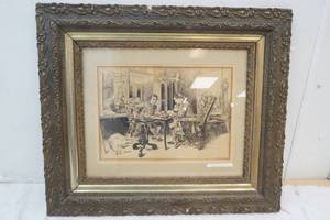 lot 126 image: 1880 Original Signed etching by C. Fairbanks