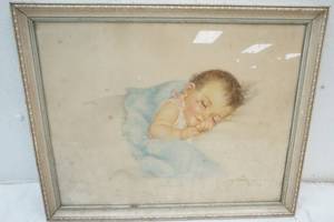 lot 144 image: Baby Sleeping  Land O Dreams by Charlotte Becker