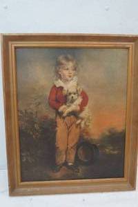 lot 146 image: Child with a dog picture