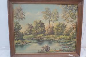 lot 154 image: LakeTree Scene