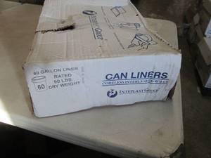 lot 39 image: Open Case 60 Gallon Trash Liners 38...