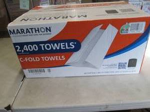 lot 56 image: Case of 2400 Marathon C-Fold Paper ...