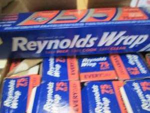 lot 112 image: Box of 33 - 12x75 ft Reynolds Wrap...