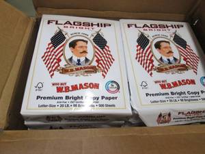 lot 121 image: 10 Reams 5000 Sheets WB Mason 20 lb...