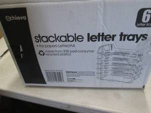 lot 127 image: Officemate TRAY, LTR, RCYCL, BLK, 6...
