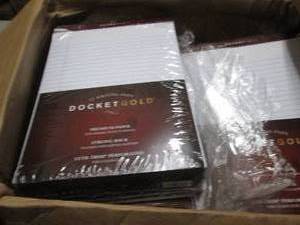 lot 131 image: Box of 12pks Writing Pads...