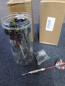 lot 138 image: 3 - 12pks Steel Tip Darts with Case...