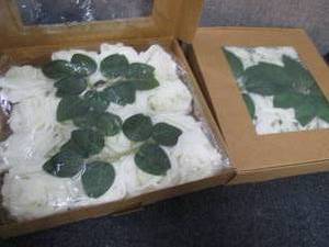 lot 202 image: 2 pks Artificial White Roses...