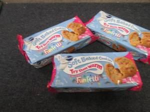 lot 221 image: 3 pks Pillsbury Soft Baked Funfetti...