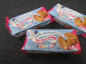 lot 222 image: 3 pks Pillsbury Soft Baked Funfetti...