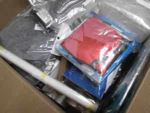 lot 239 image: Box of Assorted Small Overstock Ite...