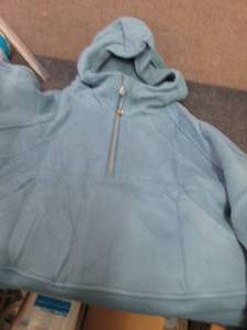 lot 243 image: Ladies Medium Short Half Zip Hoodie...