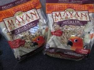 lot 245 image: 2- 3lb Bags Mayan Harvest Conure Bi...
