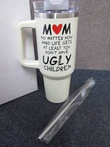 lot 249 image: 40 oz Mom Tumbler...