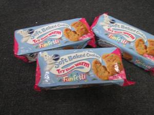 lot 298 image: 3 pks Pillsbury Soft Baked Funfetti...