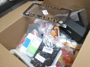 lot 319 image: Box of Assorted Small Overstock Ite...