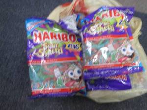 lot 406 image: 6- 7.2 oz Bags Haribo Sour Sghetti...