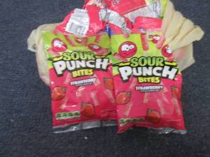 lot 412 image: 12- 5 oz Sour Punch Bites Neers Gu...