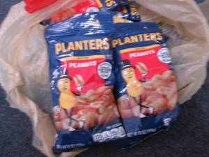 lot 459 image: 6- 6 oz Bags Planters Salted Peanut...