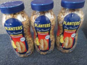 lot 477 image: 3- 16 oz Planters Salted Peanuts...