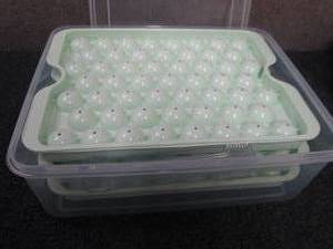 lot 196 image: 3 Spherical Ice Cube Trays with Sto...