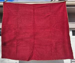 lot 17 image: Bloomfield Wool Burgundy Maroon Blanket 72x80