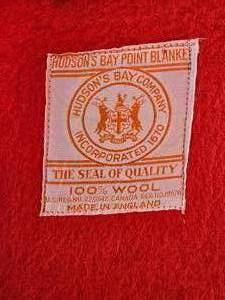 lot 3 image: Hudson Bay 4-Point RedBlack Wool Blanket