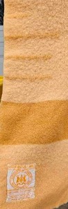 lot 7 image: Hudson Bay 4-Point Camel Tone Wool Blanket
