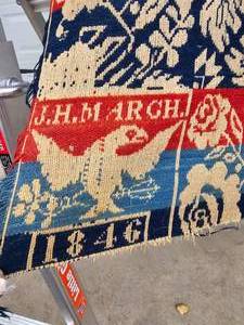 lot 47 image: Jacob & Micheal Ardner 1846 Coverlet