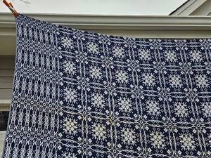 lot 48 image: Double Weave Snowball Pattern Coverlet