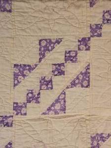 lot 104 image: Delicate Needlework Nursery Quilt - Purple Animals with Lavender Patterned Patchwork