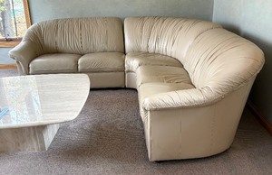 Luxurious Leather 3 Piece Sectional Sofa  Couch